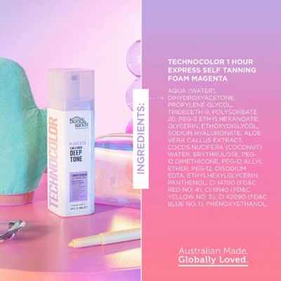 Bondi Sands Technocolor 1 Hour Express Self Tanning Foam Magenta 6.76 fl oz - New