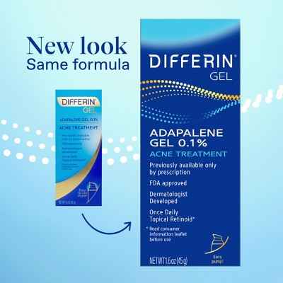 Differin Retinoid Acne Treatment; Adapalene Gel 0.1% 45g/1.6oz - New