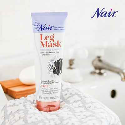 Nair Hair Remover Beauty Treatment Charcoal Clay Leg Mask 8.0oz - New