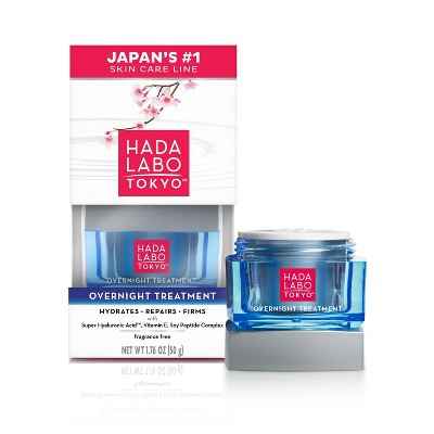 Hada Labo Tokyo Anti-Aging Overnight Treatment Hyaluronic Acid Night Cream 1.76oz - New