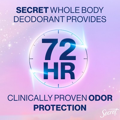 Secret Dry Feel Whole Body Deodorant Light &amp; Fresh 2.4oz - New by This is Beauty US