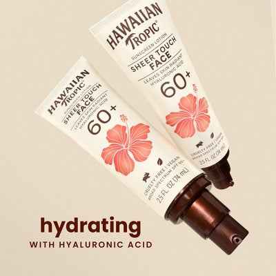 Hawaiian Tropic Sheer Touch Face Lotion Sunscreen SPF 60+ 2.5 fl oz - Imperfect Container