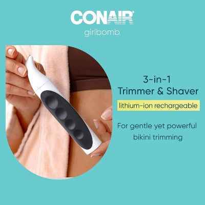 Conair Girlbomb Cordless Rechargeable Bikini Trimmer 6pc - Imperfect Box