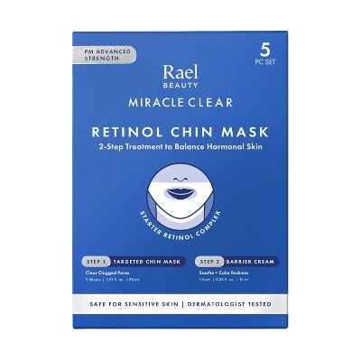 Rael Beauty Miracle Clear Retinol Chin Masks 5ct - New
