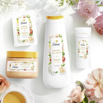 Dove Beauty Garden Tea Party Body Scrub Honeysuckle Gardenia Limited Edition 15oz - Imperfect Container by This is Beauty US