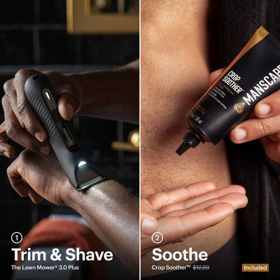 MANSCAPED The Lawn Mower 3.0 Plus Essentials Shaving Kit, SkinSafe Electric Groin and Body Hair Trimmer, Men&