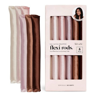Kitsch Flexi Rods Hair Rollers Rosewood 6pk - Imperfect Box by This is Beauty US