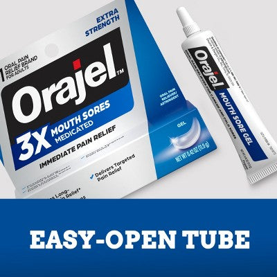 Orajel 3x Medicated Mouth Sores Gel 0.42oz - New by This is Beauty US