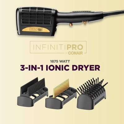 Conair 3 in 1 Styling Hair Dryer Gold 1875 watts - Imperfect Box by This is Beauty US