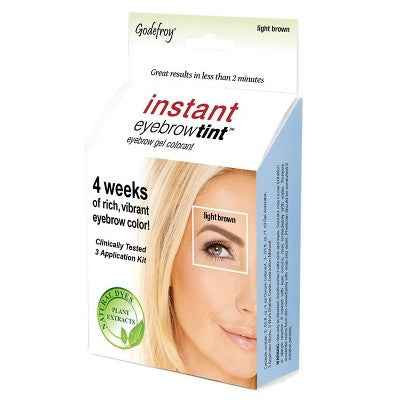 Godefroy Instant Eyebrow Tint Application Kit Light Brown 3ct - New
