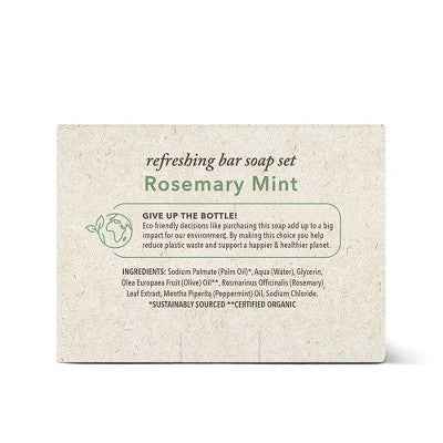 Olivia Care Rosemary Mint Bar Soap Set 5oz/3ct - New