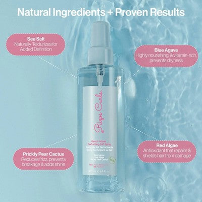 Rizos Curls Beach Waves Texturizing Salt Spray 6.8 fl oz - Small Amount Missing by This is Beauty US