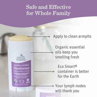Earth Mama Calming Lavender Deodorant 2.65oz - New