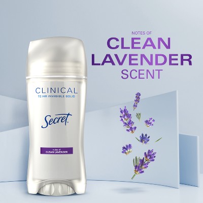 Secret Clinical Invisible Solid Antiperspirant &amp; Deodorant Clean Lavender 2.6oz - Missing Box by This is Beauty US