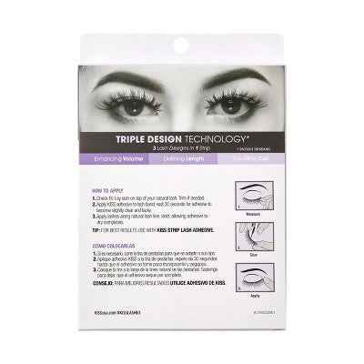 KISS Products Lash Couture 3D Volume False Eyelashes Robe 4ct - New