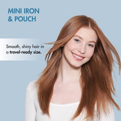 BaBylissPRO Nano Titanium Mini Flat Iron &amp; Pouch Blue - New by This is Beauty US