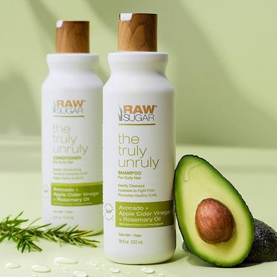 Raw Sugar The Truly Unruly Conditioner Avocado + Apple Cider Vinegar + Rosemary Oil 18 fl oz - New by This is Beauty US