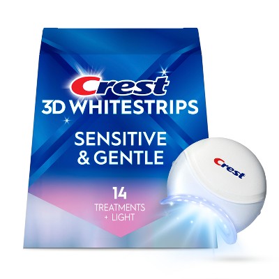 Crest 3DWhitestrips Sensitive + LED Light At-Home Teeth Whitening Kit 14 Treatments - Imperfect Box by This is Beauty US