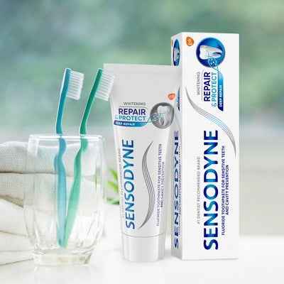 Sensodyne Whitening Repair and Protect 2pk Toothpaste - Imperfect Box