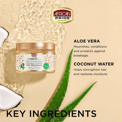 African Pride Moisture Miracle Aloe and Coconut Water Detangle and Condition Pre-Shampoo 12 fl oz - New by This is Beauty US