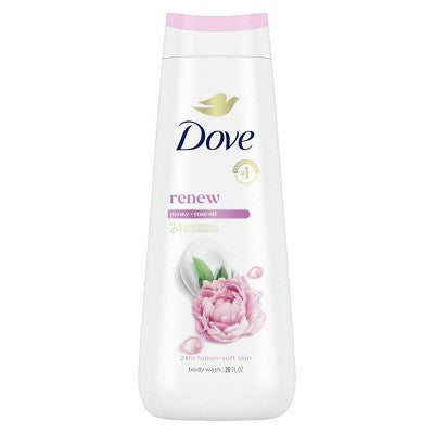 Dove Renew Body Wash Peony &amp; Rose Oil 24hr Lotion-Soft Skin Vegan 20 fl oz - New by This is Beauty US