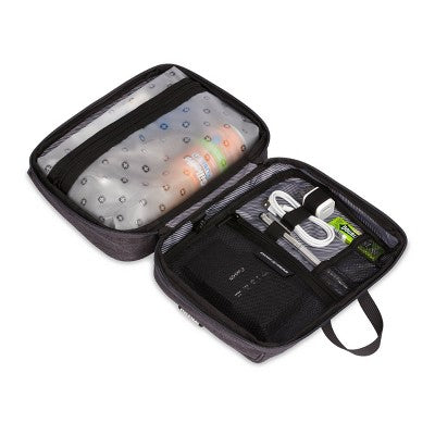 SWISSGEAR Toiletry Tech Kit Dark Gray Heather - New by This is Beauty US