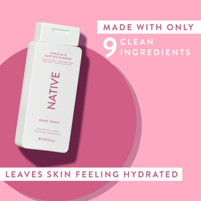 Native Body Wash Vanilla &amp; Cactus Flower Sulfate Free 18 fl oz - Imperfect Container by This is Beauty US