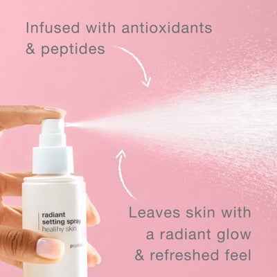 Neutrogena Healthy Skin Radiant Makeup Setting Spray with Antioxidants &amp; Peptides 3.4 fl oz - Imperfect Container