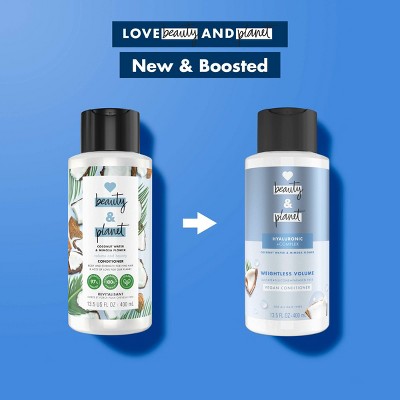 Love Beauty and Planet Coconut Water &amp; Mimosa Flower Conditioner 13.5 fl oz - Imperfect Container by This is Beauty US