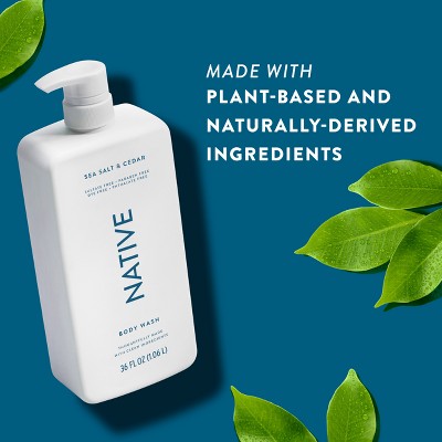 Native Body Wash Sea Salt &amp; Cedar with Pump 36 fl oz - Imperfect Container by This is Beauty US