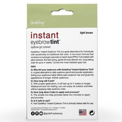 Godefroy Instant Eyebrow Tint Application Kit Light Brown 3ct - New by This is Beauty US