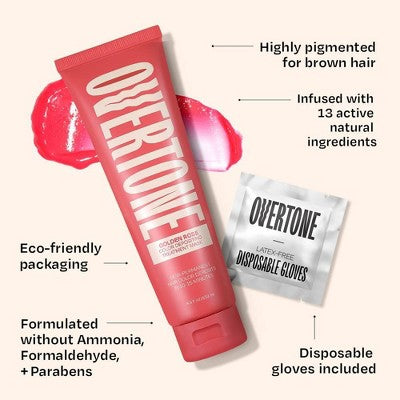 Overtone Golden Rose Hair Mask Semi-Permanent Hair Dye &amp; Color Conditioner - New by This is Beauty US