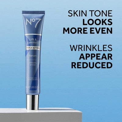 No7 Lift; Luminate Triple Action Face Serum 1.69 fl oz - Imperfect Box by This is Beauty US