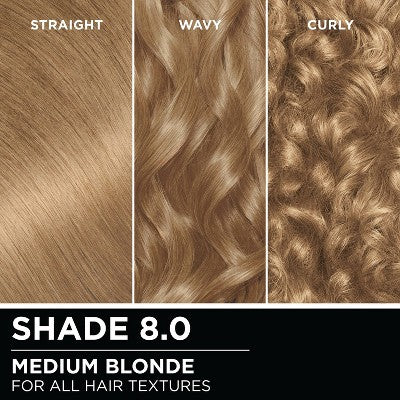 Garnier Olia Oil Permanent Hair Color 8.0 Medium Blonde 1 kit 6.3 fl oz - Imperfect Box by This is Beauty US