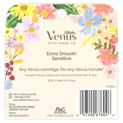 Rifle Paper Co. + Venus Deluxe Smooth Sensitive Razor Blade Refills 4ct - Missing Box by This is Beauty US