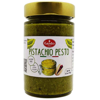 Gusto Etna, Pistachio Pesto Jar, Salty Pistachio Pesto, Product of Italy, 6.7 oz (190g)