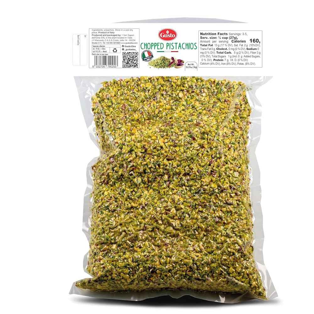 Gusto Etna, Raw Chopped Pistachios, 2.2 lb (1kg)