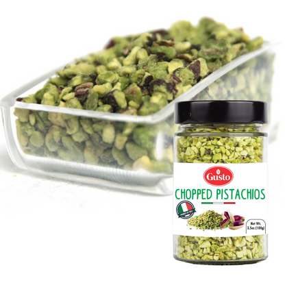 Gusto Etna, Pistachios Chopped, Sicilian Raw Pistachio Halves, Sicily 3.5 oz (100 g)
