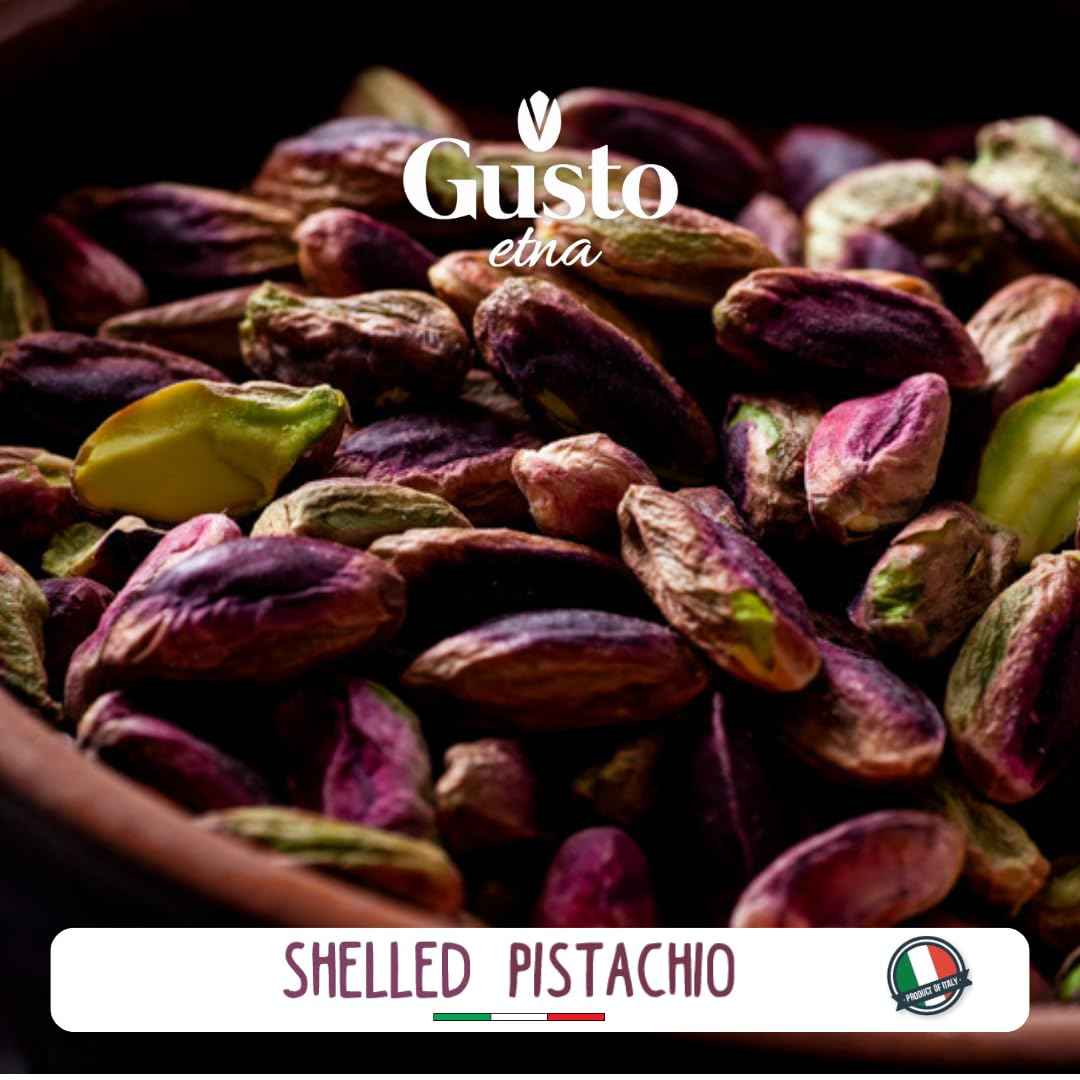 Gusto Etna, Sicilian Roasted Pistachios, No shell Unsalted,  8.8 oz (250 g)