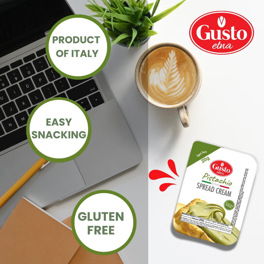 Gusto Etna, Pistachio Cream Cups, 40 Cups, 20 g each