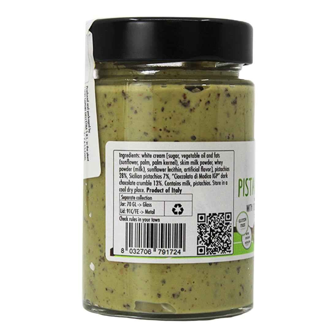 Gusto Etna Pistachio Butter with Chocolate Crumbles 190g (6.7 oz) – 28% Pistachio with Chocolate Crumble, Italian Spread for Pastry &amp; Desserts