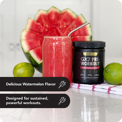 GX7 Pre-Workout Watermelon - Complete Energy, Focus &amp; Muscle Pump Formula - DestGlow