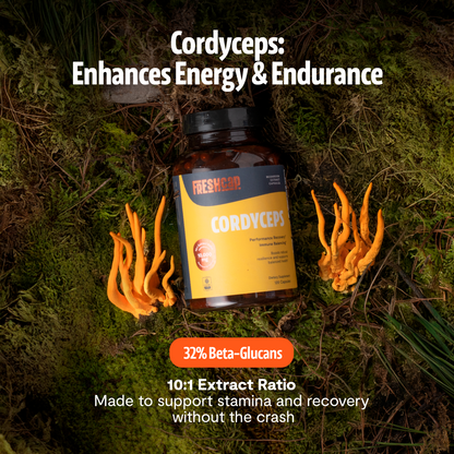Cordyceps Mushroom Extract Capsules by FreshCap Mushrooms