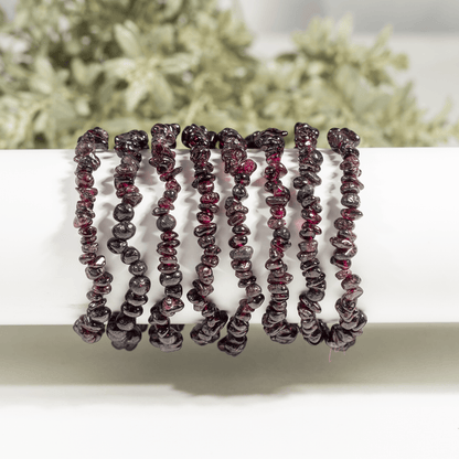 Garnet Chip Bracelet (Prosperity and Protection)  DestGlow