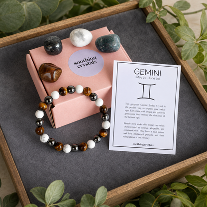 GEMINI Zodiac Crystal Kit, Gemini Birthstones Tumbled Stones Set, Gemini Gifts  DestGlow