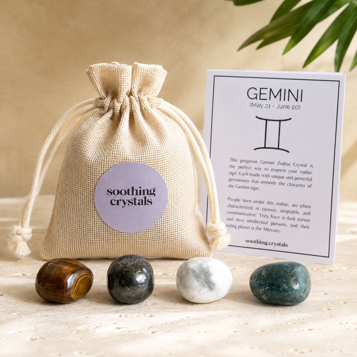 GEMINI Zodiac Crystal Kit, Gemini Birthstones Tumbled Stones Set, Gemini Gifts  DestGlow