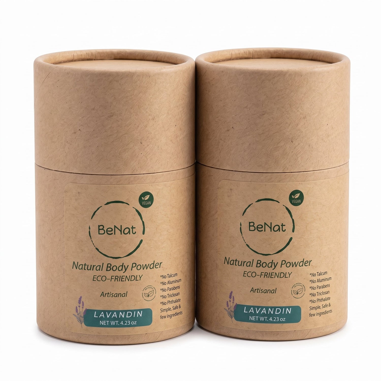 2-Pack Talc-Free Natural Body And Deodorant Powder  DestGlow