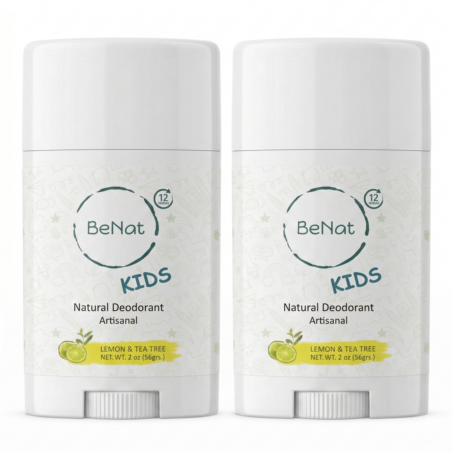 2-Pack all-Natural Deodorants for Kids &amp; Teens by BeNat