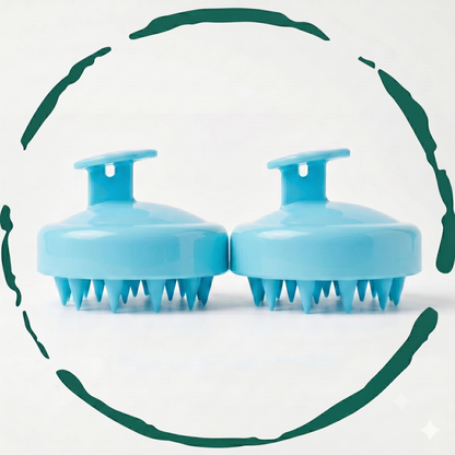 2-Pack Scalp Scrubber &amp; Hair Growth Massager  DestGlow