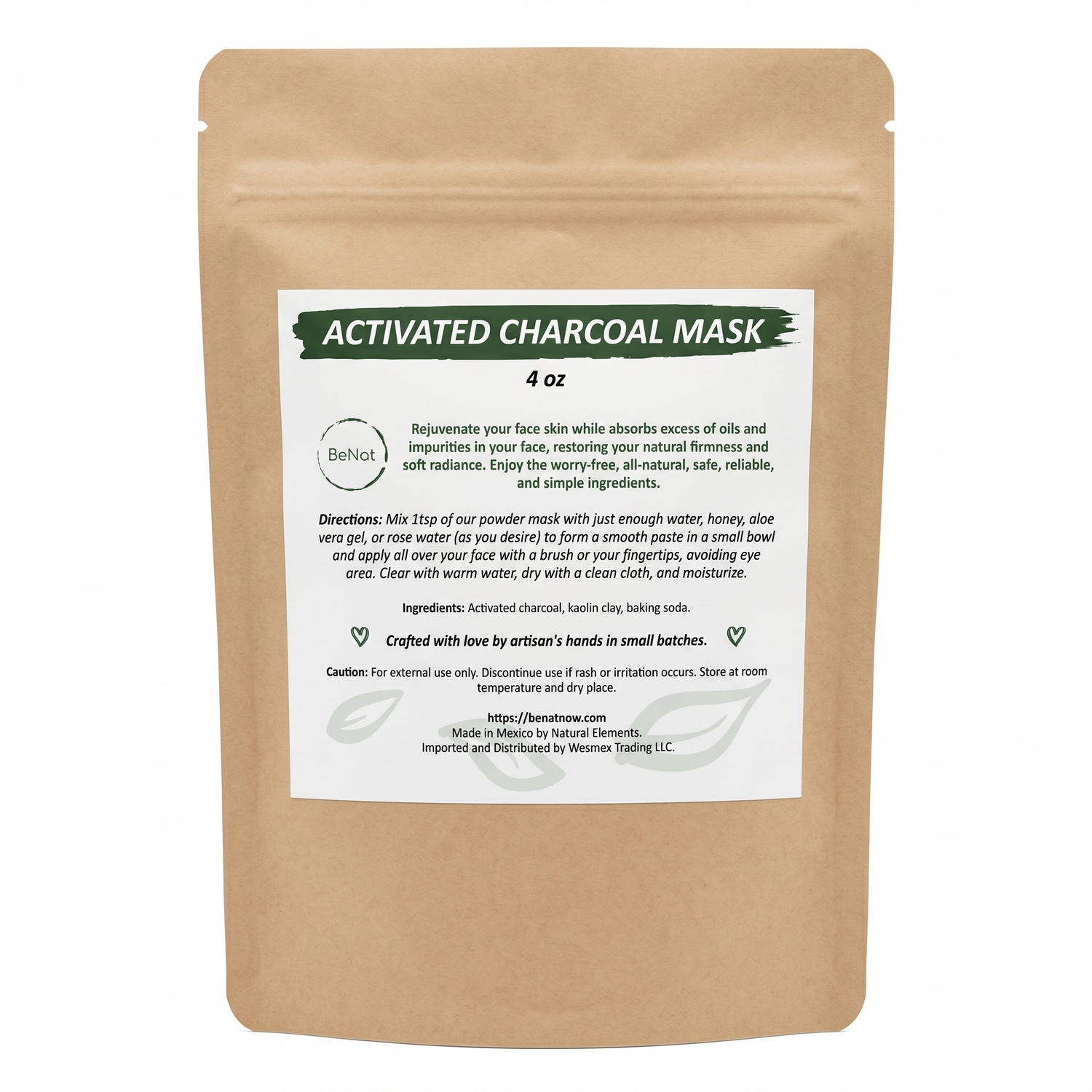 Activated Charcoal Mask by BeNat